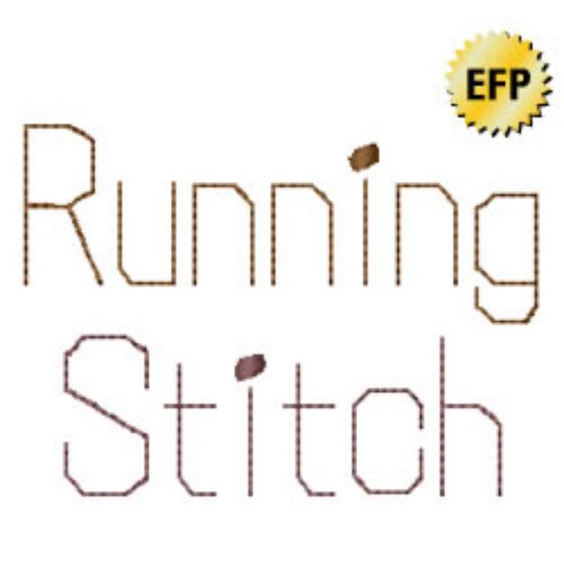 Picture of Running Stitch Embroidery Font