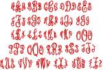 Picture of Diamond Twist Embroidery Font