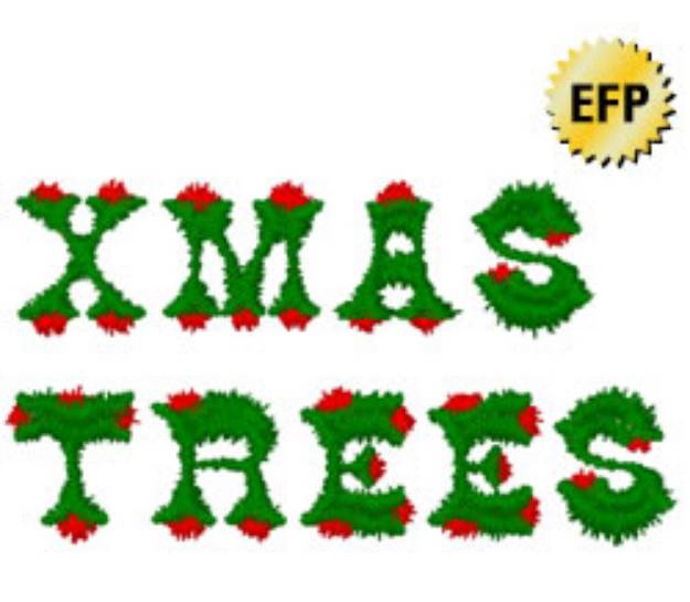 Picture of Christmas Trees Embroidery Font