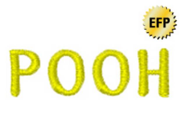 Picture of Pooh Embroidery Font