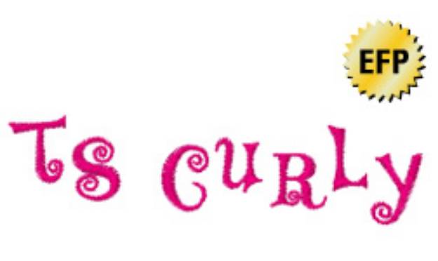 Picture of TS Curlz Embroidery Font