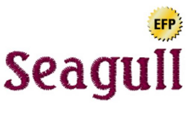 Picture of Seagull Embroidery Font