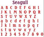 Picture of Seagull Embroidery Font