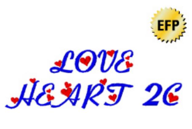 Picture of Love Hearts 2C Embroidery Font