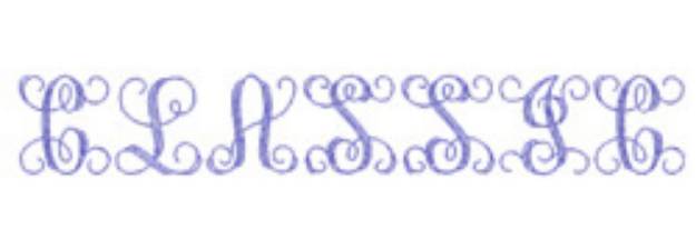 Picture of Classic RunSt Embroidery Font