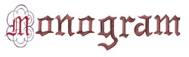 Picture of Monogram Embroidery Font