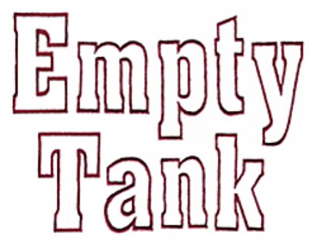 Picture of Empty Tank Embroidery Font