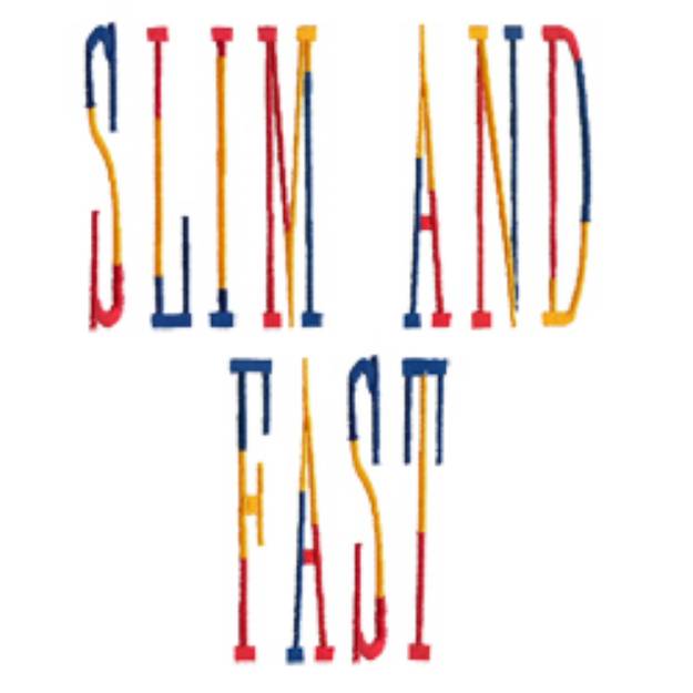 Picture of Slim and Fast Embroidery Font
