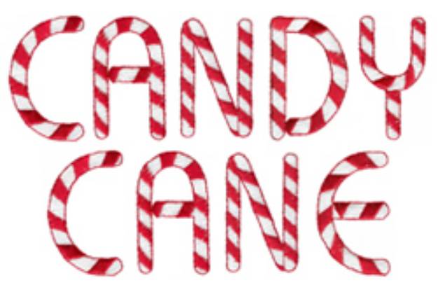 Picture of Candy Cane Embroidery Font
