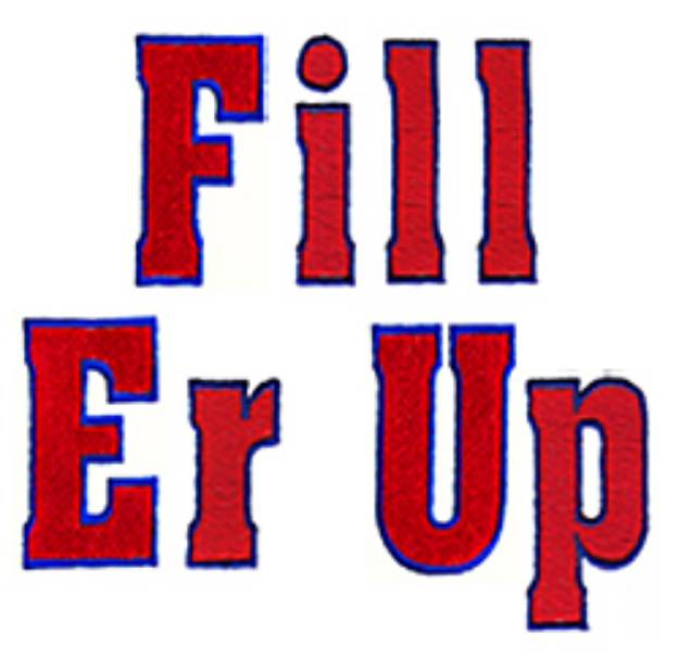 Picture of Fill Er up Embroidery Font