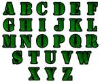 Picture of Stencil Applique Alphabet Embroidery Font