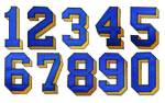 Picture of 6 inch Applique Numbers Embroidery Font