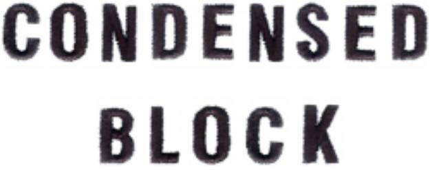 Picture of Condensed Block Embroidery Font