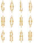 Picture of Monograms Font Embroidery Font