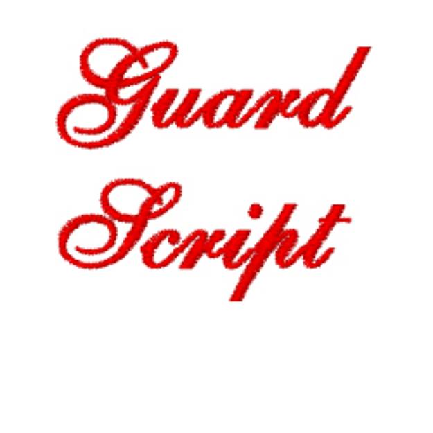 Picture of Guard Script Embroidery Font