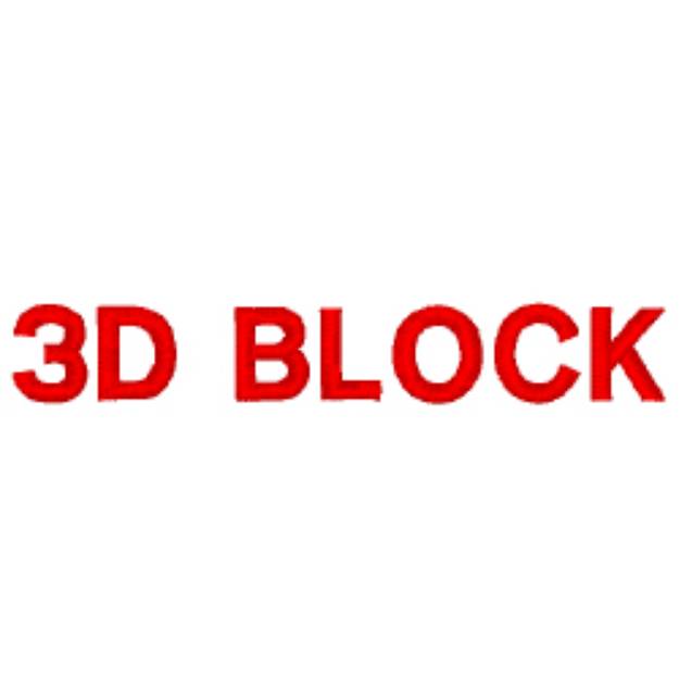 Picture of 3D Block Embroidery Font