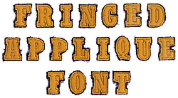 Picture of Fringed Applique Embroidery Font