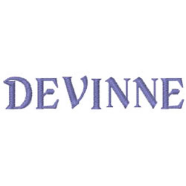 Picture of Devinne Font Embroidery Font