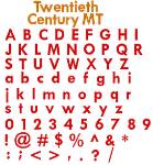 Picture of Twentieth Century Embroidery Font
