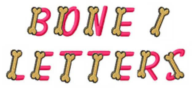 Picture of Bone Letters Embroidery Font