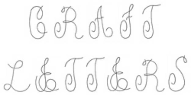 Picture of Craft Letters Embroidery Font