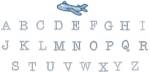 Picture of Plane Alphabet Embroidery Font
