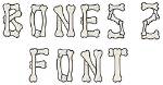 Picture of Bones Alphabet Embroidery Font