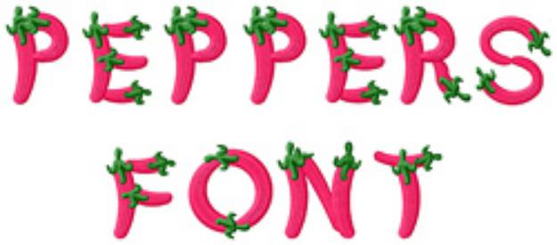 Picture of Peppers Alphabet Embroidery Font