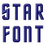 Picture of Star Font Embroidery Font