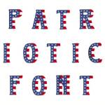 Picture of Patriotic Alphabet Embroidery Font
