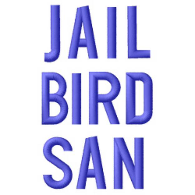 Picture of Jailbird Jenna Font Embroidery Font