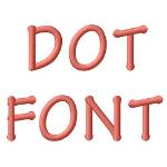 Picture of Dot Font Embroidery Font