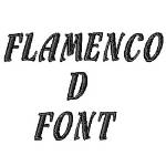Picture of Flamenco D  Embroidery Font