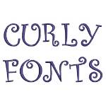 Picture of Curly Font Embroidery Font