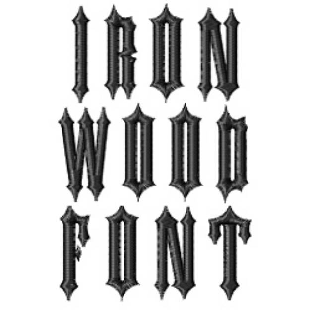 Picture of Iron Wood Font Embroidery Font
