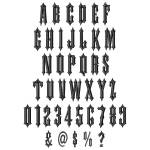 Picture of Iron Wood Font Embroidery Font