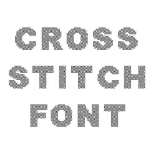 Picture of Cross Stitch Font Embroidery Font