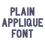 Picture of Plain Applique Font Embroidery Font