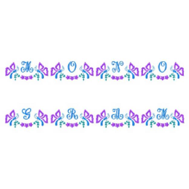 Picture of Monograms 54 Embroidery Font
