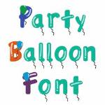 Picture of Party Balloon Font Embroidery Font