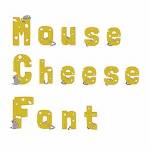 Picture of Mouse Cheese Font Embroidery Font