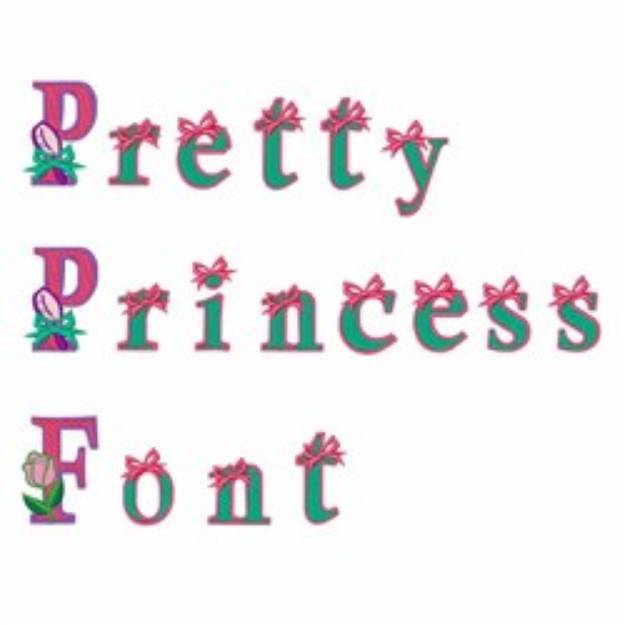 Picture of Pretty Princess Font Embroidery Font