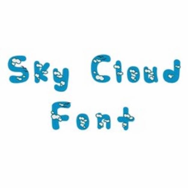 Picture of Sky Cloud Font Embroidery Font