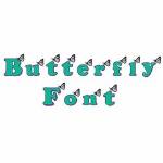 Picture of Butterfly Font Embroidery Font
