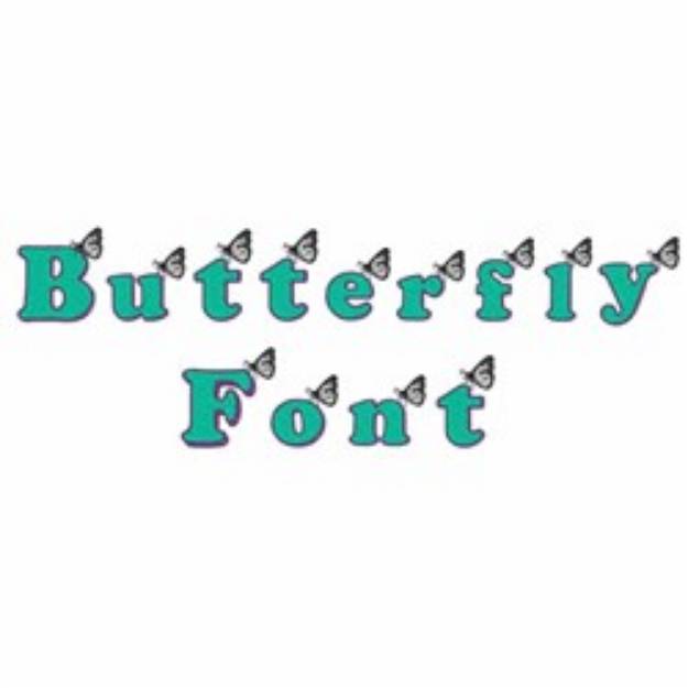 Picture of Butterfly Font Embroidery Font
