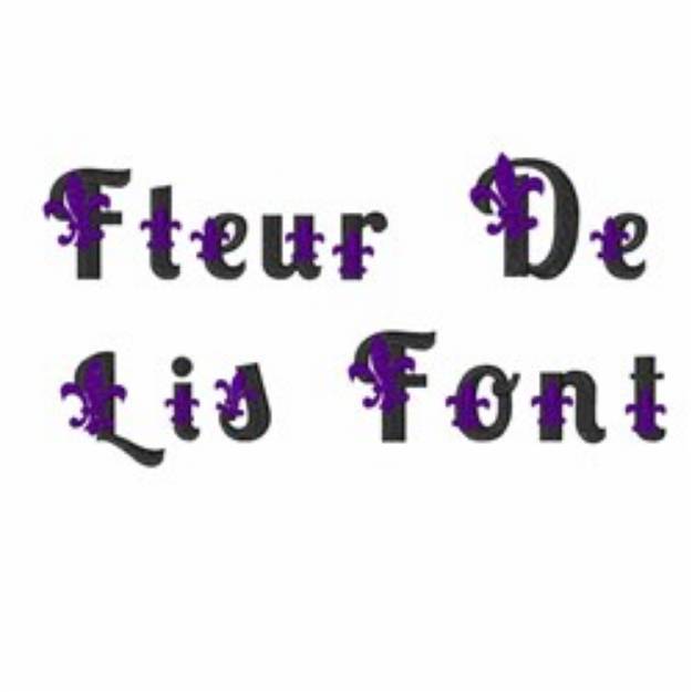 Picture of Fleur De Lis Font Embroidery Font