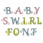 Picture of Baby Swirl Font Embroidery Font