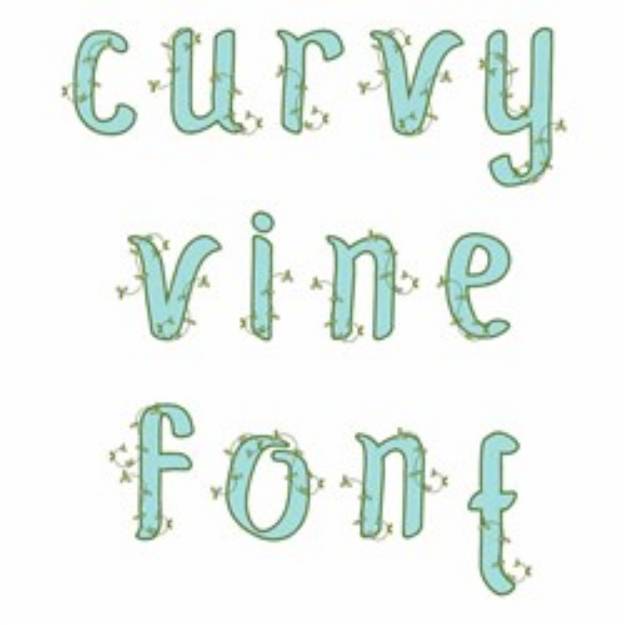 Picture of Curvy Vine Font Embroidery Font