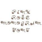 Picture of Pink Rose Monogram Embroidery Font