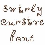 Picture of Swirly Cursive Embroidery Font